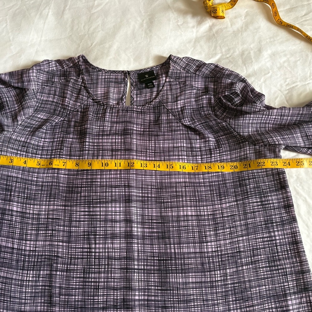 WORTHINGTON Geometric Print Blouse - Picture 8 of 9